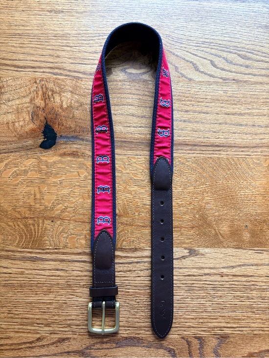 Vineyard Vines Other - Vineyard Vines Boston Red Sox Red and Navy Belt with Brass Buckle- mens 30 waist